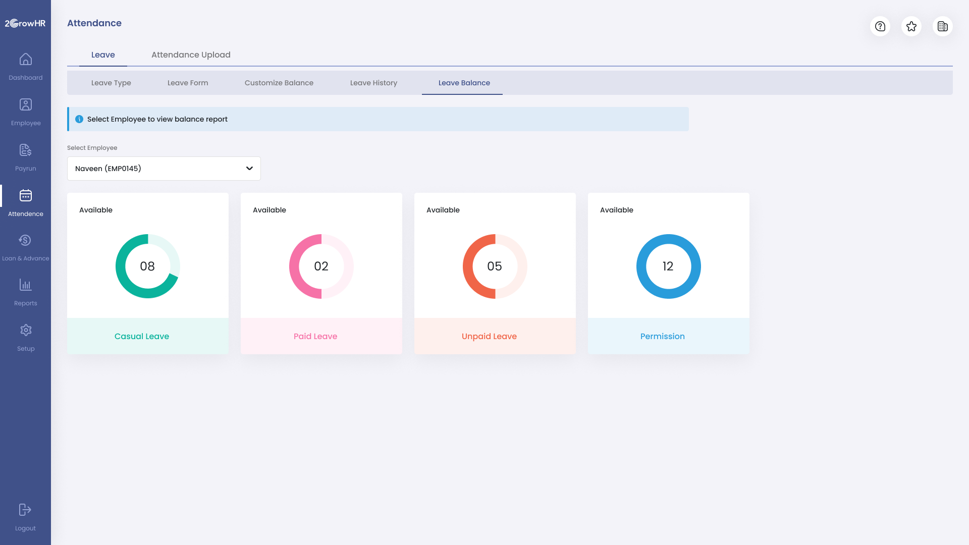 screenshot of SAN Payroll